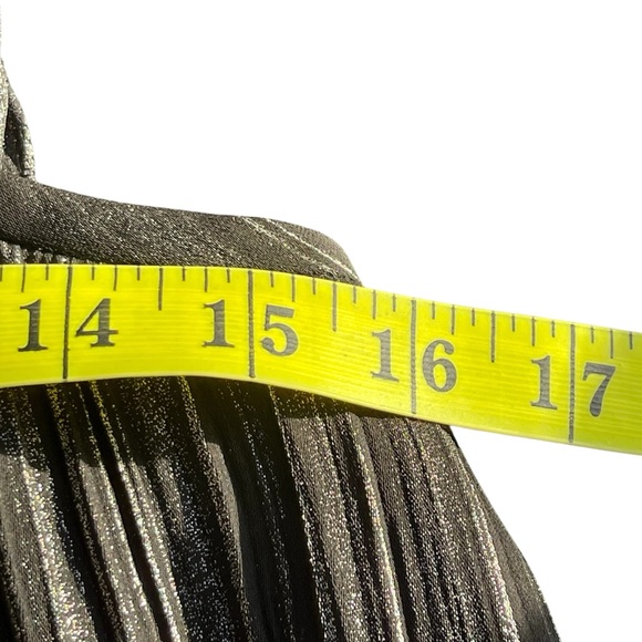 RACHEL Rachel Roy Black Sleeveless Pleated Chiffon Tie Neck Dress (S) - Picture 10 of 13